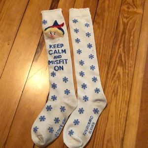 Keep Calm and Misfit On knee high socks